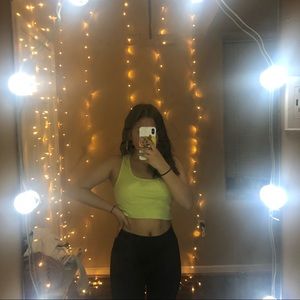 Neon green tank top